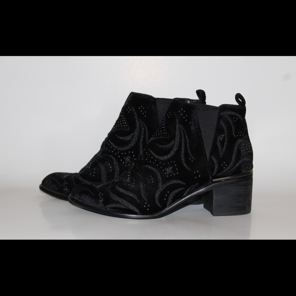 Dolce Vita black velvet jeweled boots